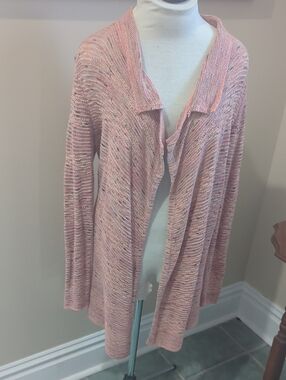 Nic + Zoe multicolor waterfall cardigan size Large